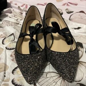 Betsey Johnson (Betsey blue) glitter flats